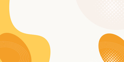 A clean white background with abstract, colorful shapes