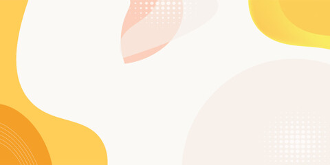 A clean white background with abstract, colorful shapes