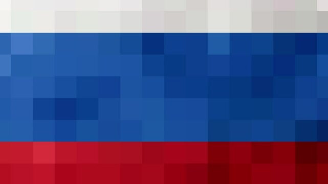 russian flag with mosaic effect