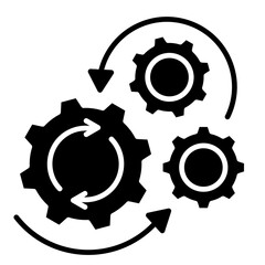 Process Gears  Icon Element For Design