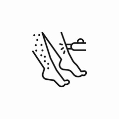 leg hair removal icon sign vector