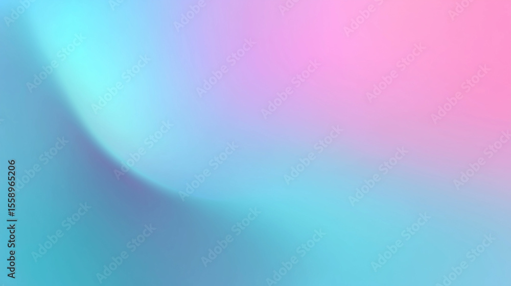 Poster Soft pastel gradient background blending pink and blue creates calming and soothing visual effect, perfect for design projects needing gentle touch