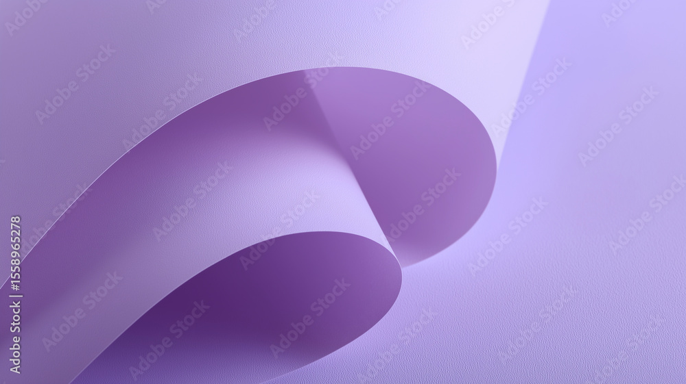 Aufkleber soft pastel lavender background features smooth, flowing curves creating minimalistic and elegant de