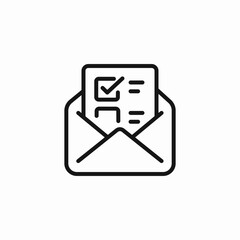 mail ballot envelope icon sign vector