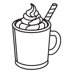 cup of coffee with ice cream