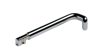 Radiator Key on White: A shiny metal radiator key stands out against pure . A must-have tool for plumbing, capturing function and design.