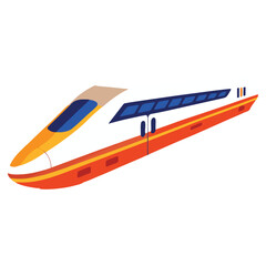 High-Speed Train Illustration Modern Rail Transportation Design