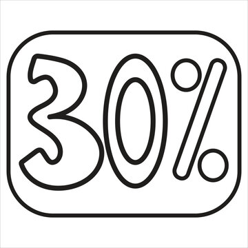 30 Percent Icon vector illustration