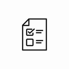 vote list document marked ballot icon sign vector