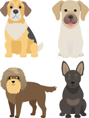 labrador--german-shepherd--poodle--bulldog.eps