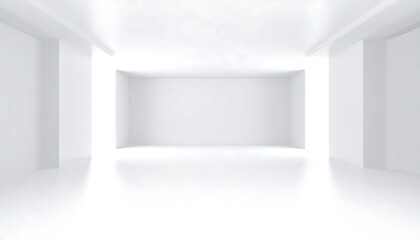 Empty white modern interior