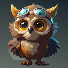 owl on a white background