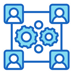 Team Coordination  Icon Element For Design