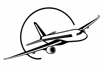 airplane on white background