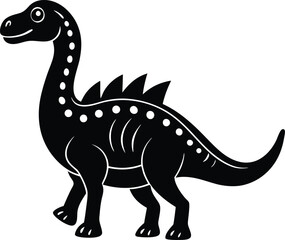 Dinosaur pack for kid silhouette illustration