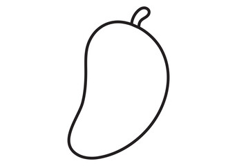 Mango Fruit Vector. . mango icon vector illustration with white background.  logo design.

