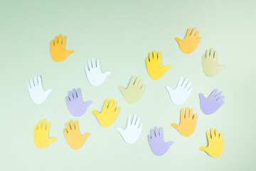 Children rights, inclusion, equality, diversity and hope concept, respect each other, tolerance and...