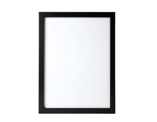 Empty black rectangular frame awaiting a new image or artwork for elegant presentation.