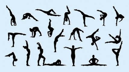 silhouettes of ballet dancers