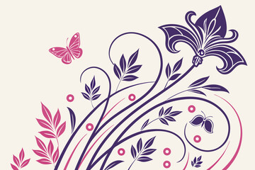  classic floral damask fading into futuristic glow