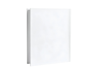 An elegant, simple white book provides a versatile template for various publishing and design projects.
