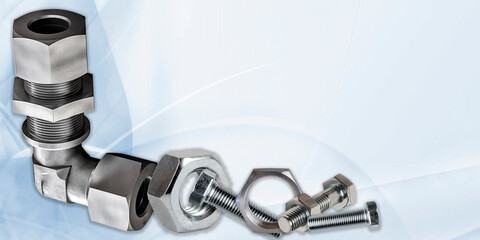 Screws, nuts and connected parts