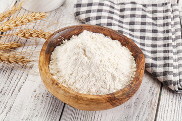 Wheat flour heap for bake
