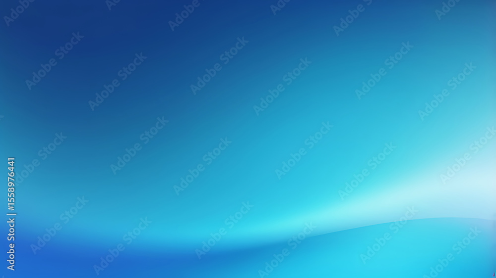 Aufkleber smooth blue gradient with light waves in abstract background for design or wallpape,r ai