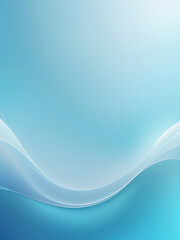Elegant Flowing Blue Glass Waves in Minimal Abstract Background with Soft Light and Depth, ai