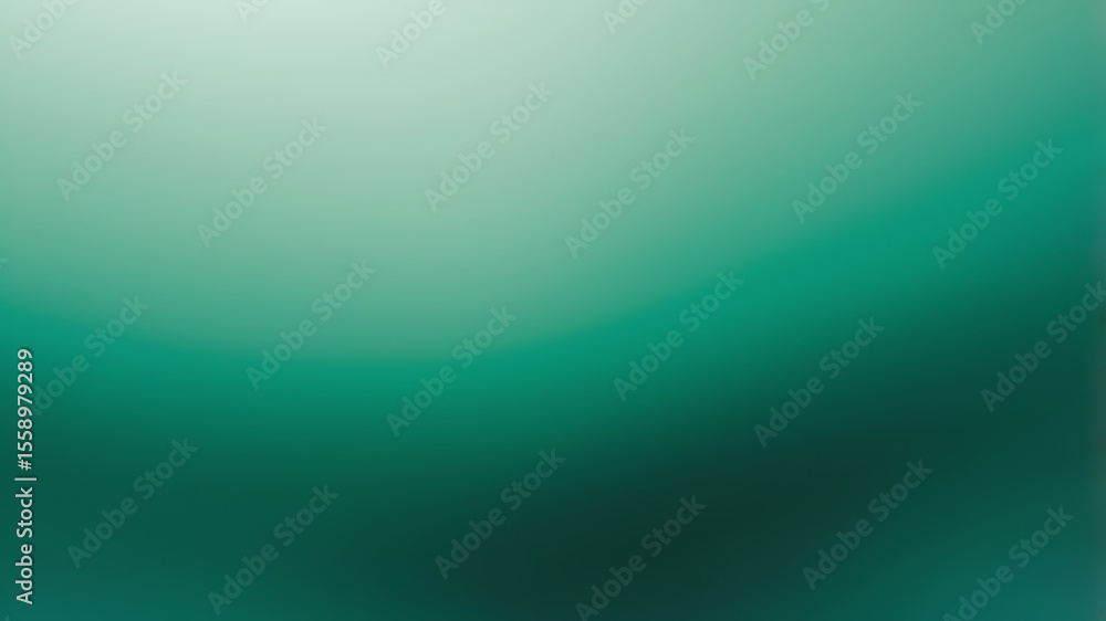 Poster glossy green abstract wave background with smooth curves and light gradient design texture, ai
