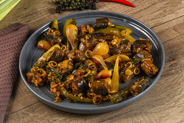 Roasted eel with lemongrass and sauce