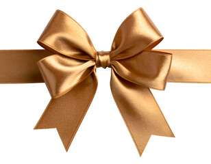 Elegant golden satin bow and ribbon detail for festive celebrations and luxurious gift wrapping