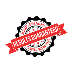 Obraz premium Results Guaranteed Letter Rubber Stamp Template