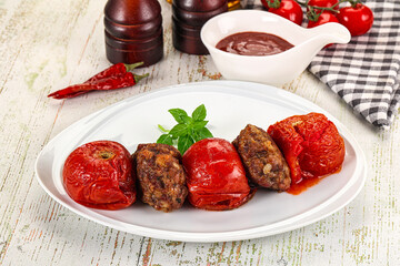 Turkish cuisine - Domatesli Kebab with tomato