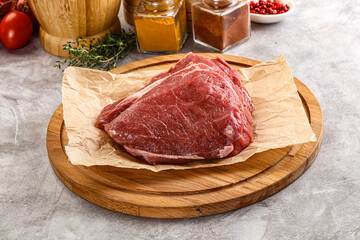 Raw beef piece for cooking