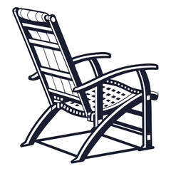 Chair silhouette on white background