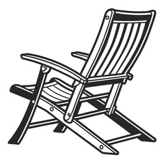 Chair silhouette on white background