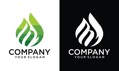 Creative M nature  Logo, Fire Letter