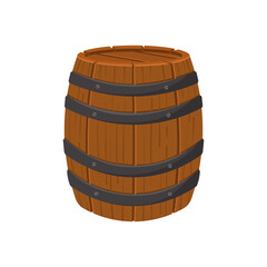 Classic Wooden Barrel Clipart Design