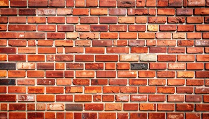 Textured Red Brick Wall Background - Rustic & Industrial