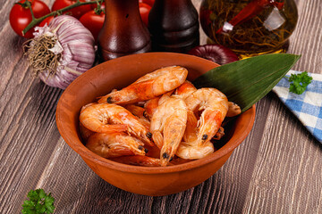Steamed red prawn with spices