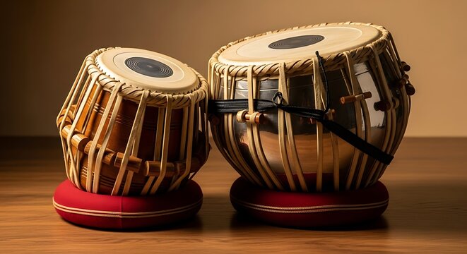 Tabla drums close up indian music instruments