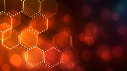 red polygonal light glowing on dark background, modern business theme presentation background