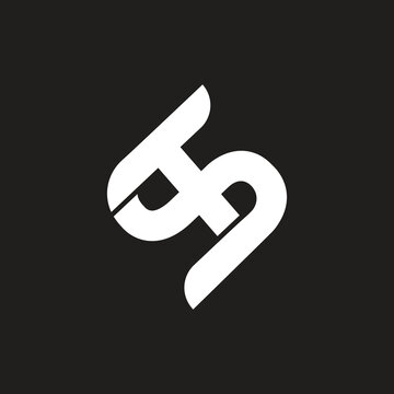 Letter ST initial art icon logo design.