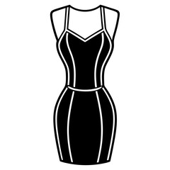 Bodycon Dress line art vector