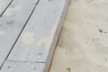floating deck and sand
