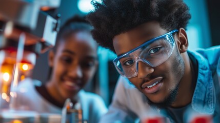 Young scientists engage in innovative experiments in a modern laboratory setting during a educational workshop session