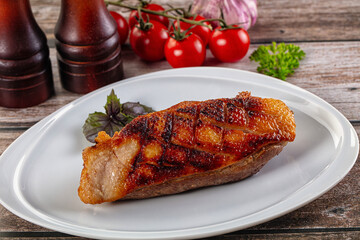 Roasted duck breast fillet meat
