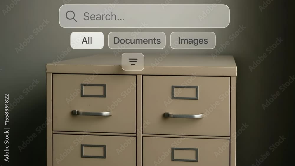 Poster find documents easily: searching file cabinet and document management system for better organization
