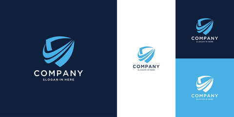 Logo for business consulting , digital technology template	